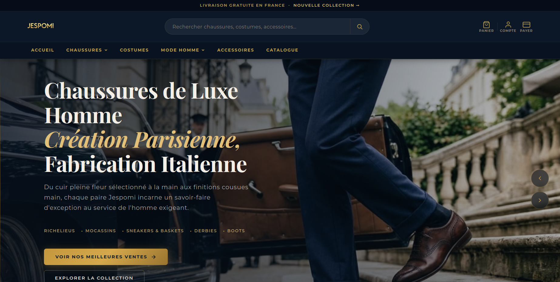 Aperçu du site Jespomi, client TRAFIQ